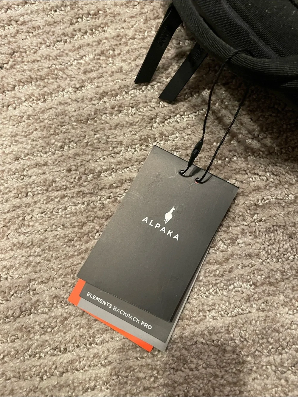 Black Men's Backpack - Streamlined Daily Carry Alpaka elements pro